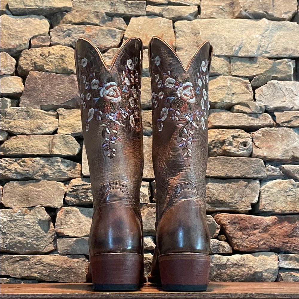 Shyanne Women’s Maisie Floral Embroidered Western Leather Boots - Picture 5 of 6